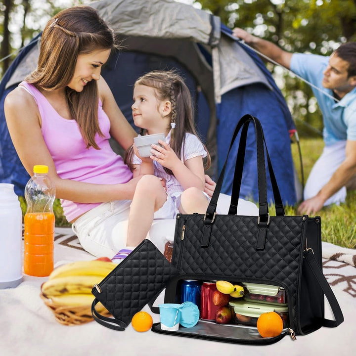 Versatile unisex work & travel bag with insulated lunch compartment & laptop sleeve, ideal for daily commute.