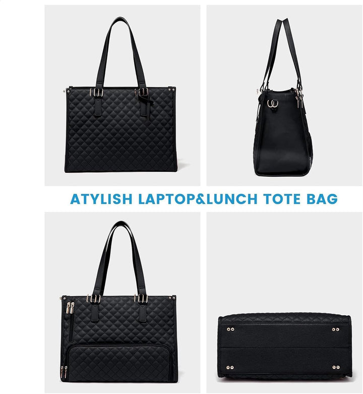 Practical unisex commuter bag with insulated lunch section & laptop compartment, great for office workers & travelers.