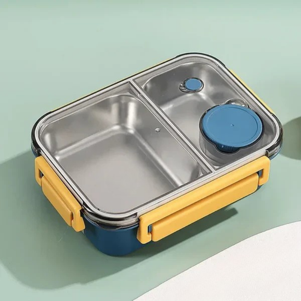 Portable thermal stainless steel food jar. Leak-proof, keeps meals hot or cold for hours. Great for work lunches.