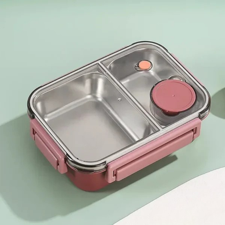 Eco-friendly BPA-free insulated food jar. Reusable stainless steel lunch box, perfect for warm school meals.