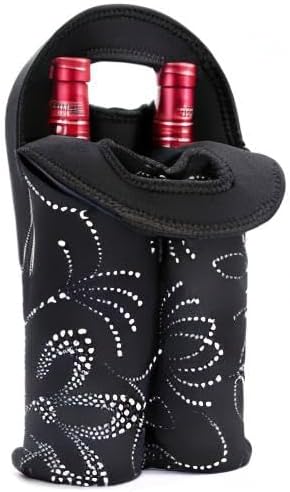 Versatile insulated wine travel bag, holds two bottles for any occasion.