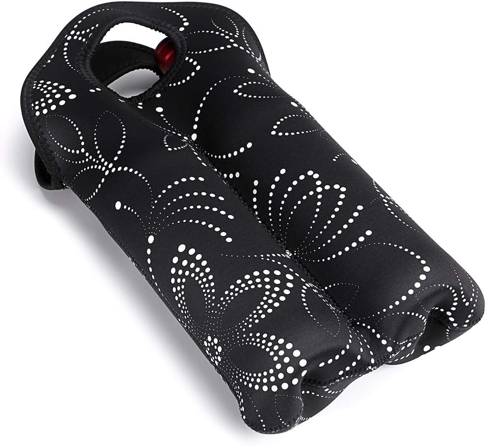 Stylish insulated two-bottle wine bag, great for gifting & travel.