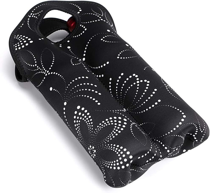 Stylish insulated two-bottle wine bag, great for gifting & travel.