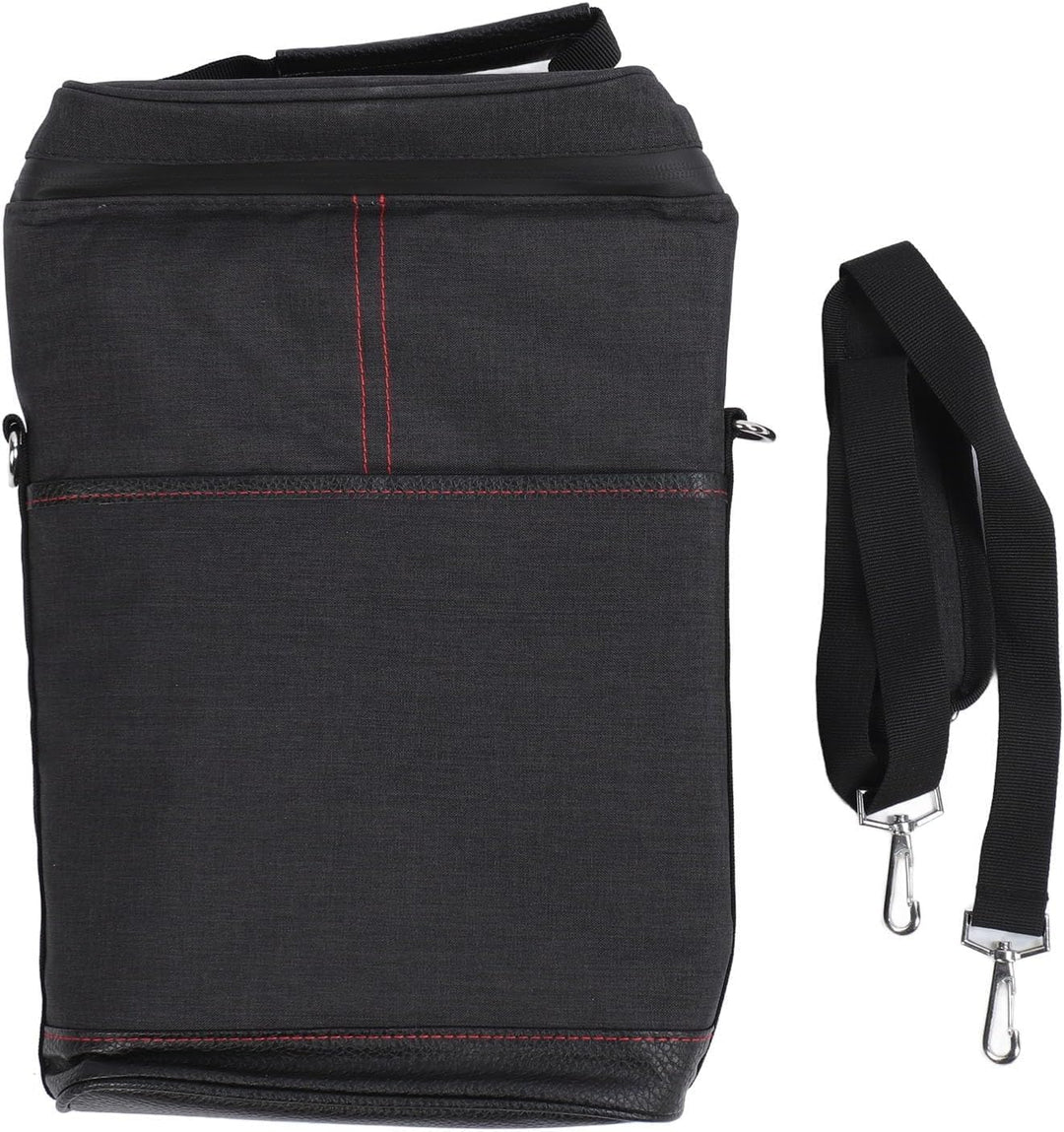 Durable canvas 2-bottle wine carrier, insulated for outdoor adventures and picnics.