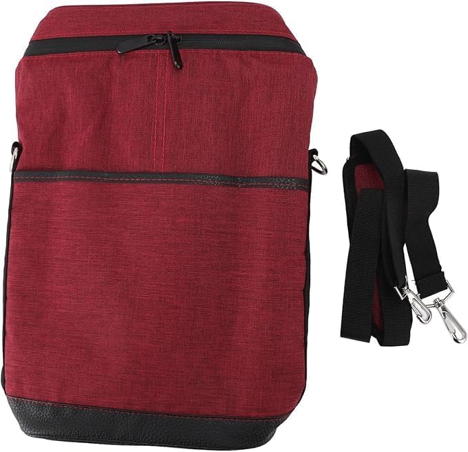 Practical 2-bottle insulated wine cooler picnic tote, durable canvas & easy to carry.