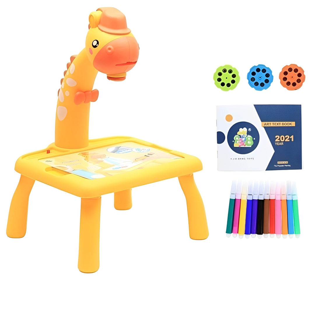 Unisex kids LED drawing projector table for creative art. Educational learning toy for tracing & drawing fun.