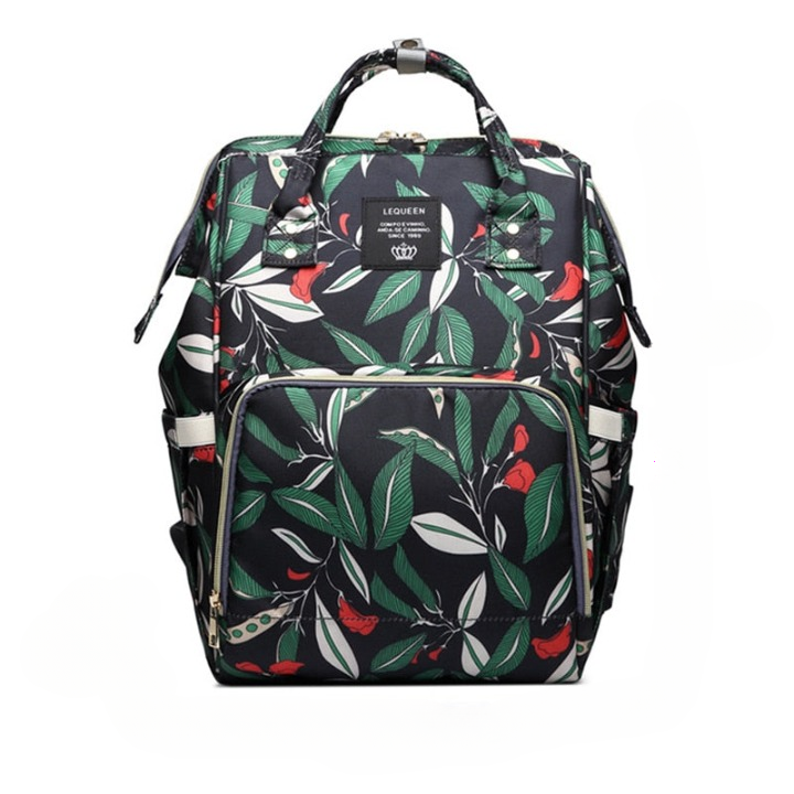 Spacious multi-pocket baby nappy backpack organizer for all baby essentials, perfect maternity or travel bag.