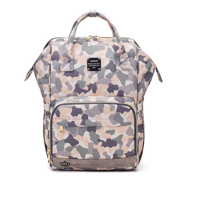 Durable waterproof unisex baby nappy backpack, perfect for organizing diapers, bottles & travel essentials.