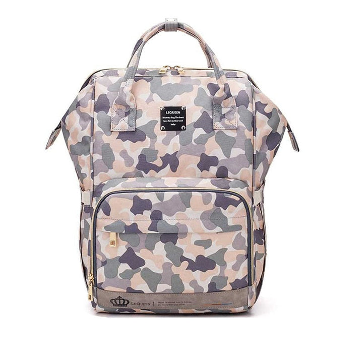 Durable waterproof unisex baby nappy backpack, perfect for organizing diapers, bottles & travel essentials.