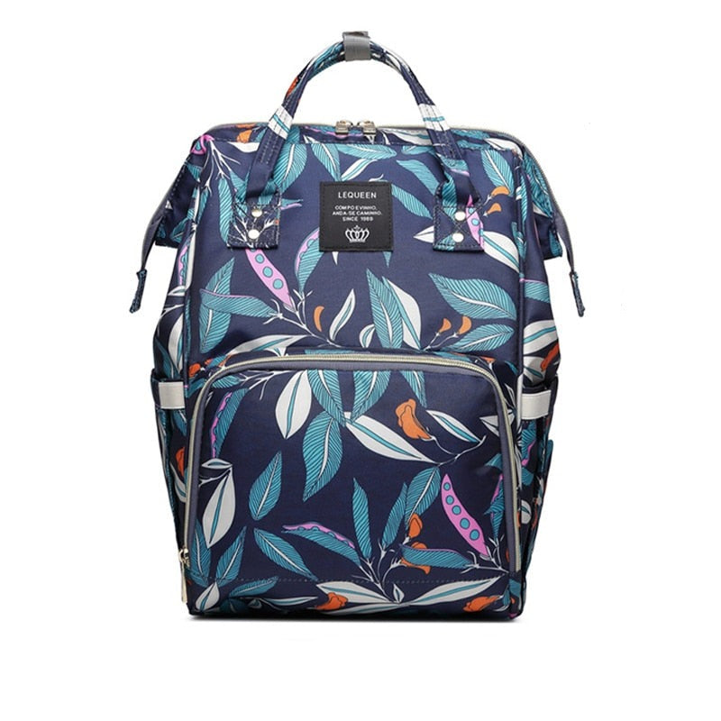 Modern unisex diaper bag backpack, large capacity & waterproof, a practical travel & everyday bag for parents.