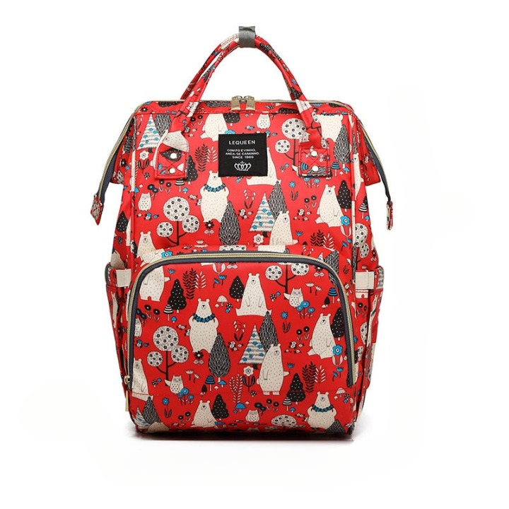 Unisex large-capacity baby nappy backpack for active parents on the go, waterproof & an essential travel bag.