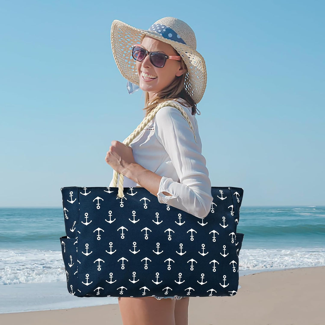 Modern large waterproof tote bag, versatile for travel, gym & office use.