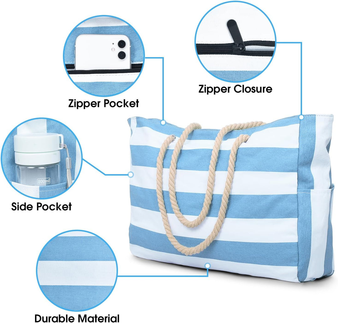 Sleek large waterproof tote bag, unisex, ideal for business travel & gym.