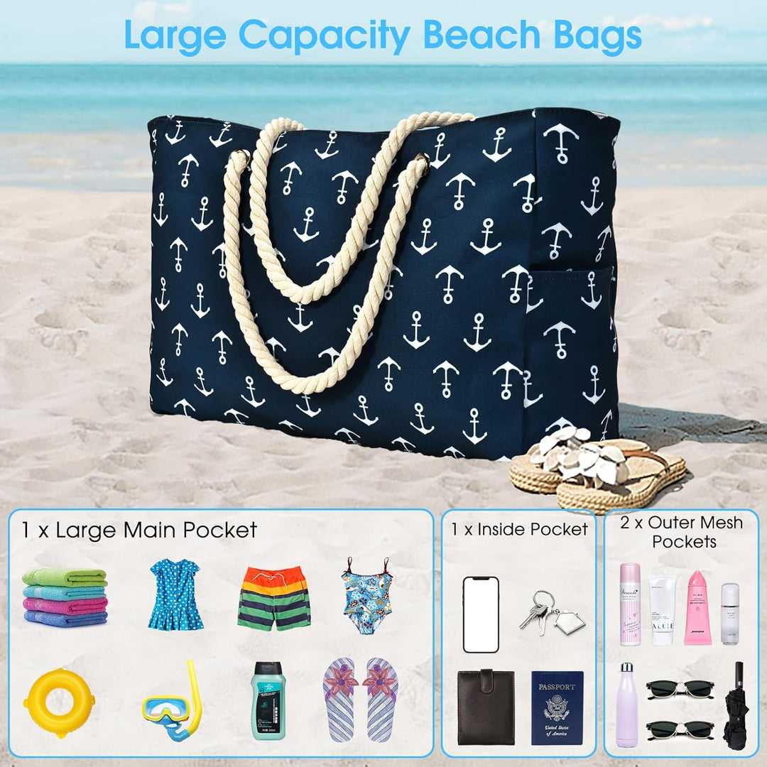 Easy-clean large waterproof tote bag, unisex, perfect for gym & travel.