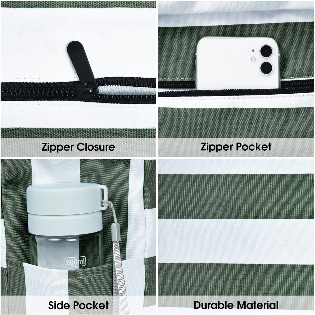 Dependable large waterproof tote, unisex, ideal for work, travel & beach.