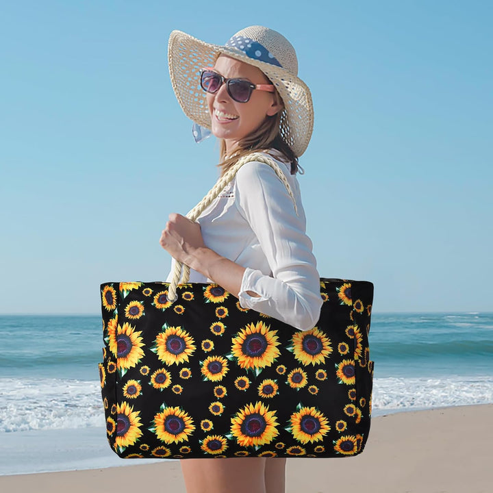 Environmentally friendly large waterproof tote, unisex for eco-travel.