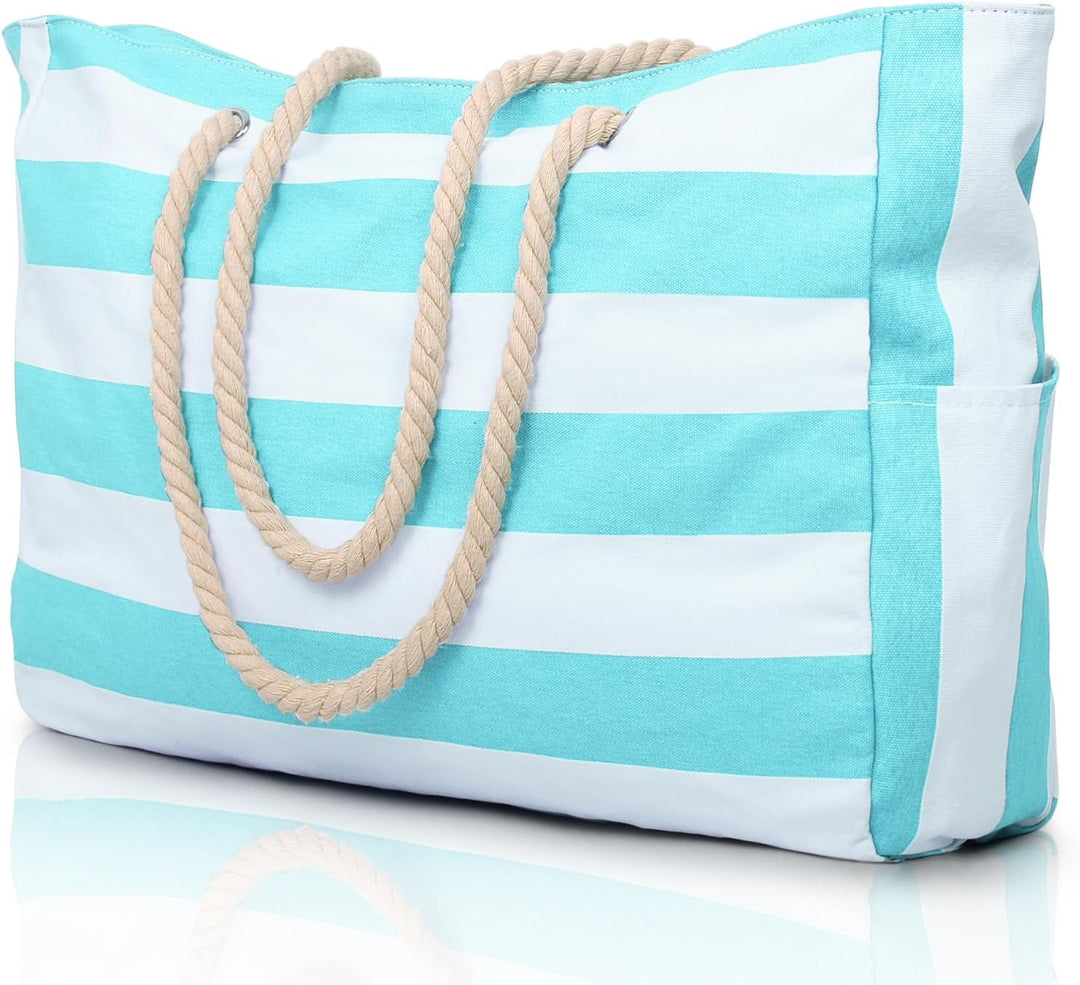 Large waterproof beach tote bag, unisex design for all your seaside adventures.