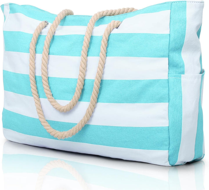 Large waterproof beach tote bag, unisex design for all your seaside adventures.