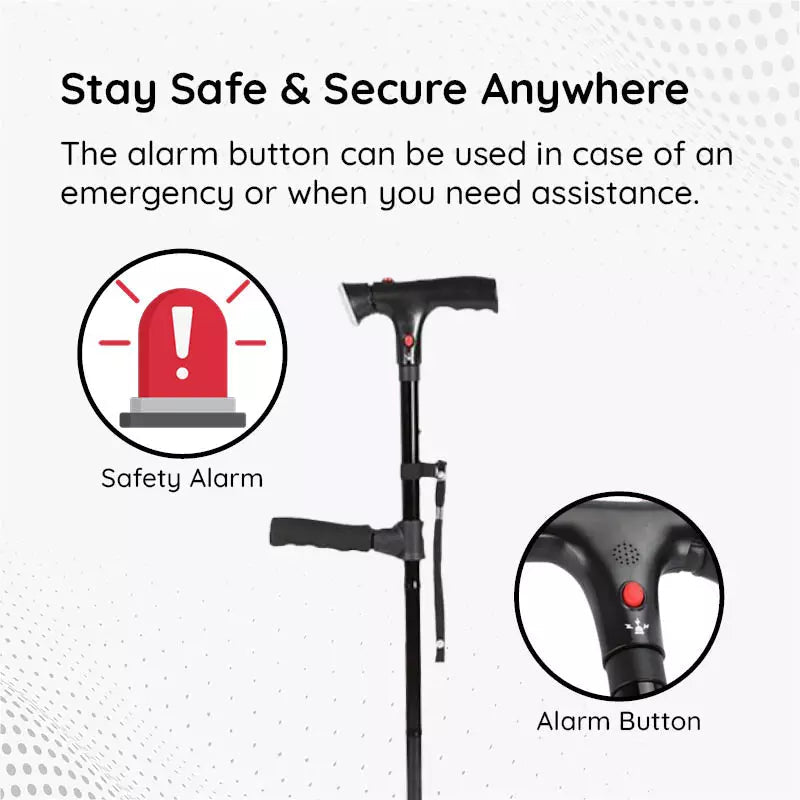 Durable unisex LED cane, providing excellent stability and grip for daily active use.