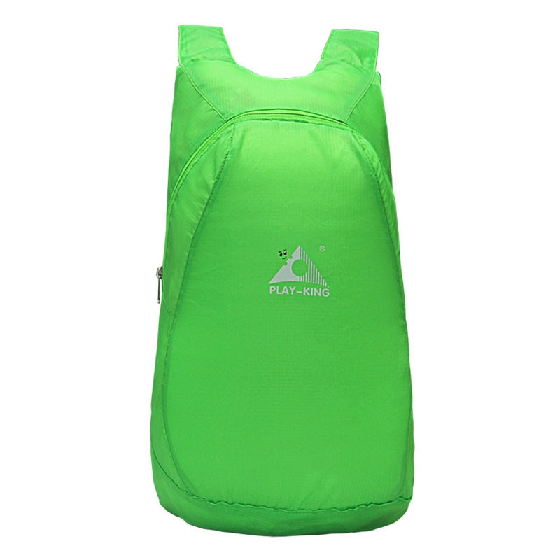 Durable unisex foldable backpack, 20L capacity, water-resistant for outdoor adventure & daily use.