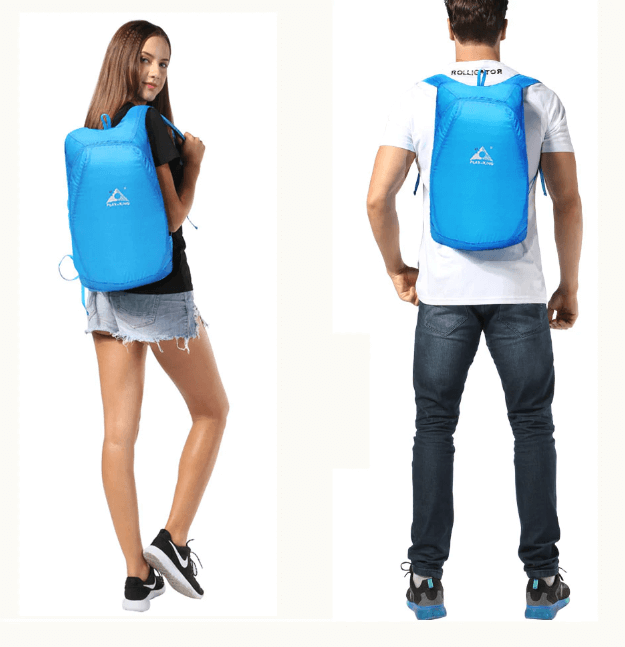 Spacious 20L lightweight backpack, water-resistant & foldable, great for day hikes & urban travel.