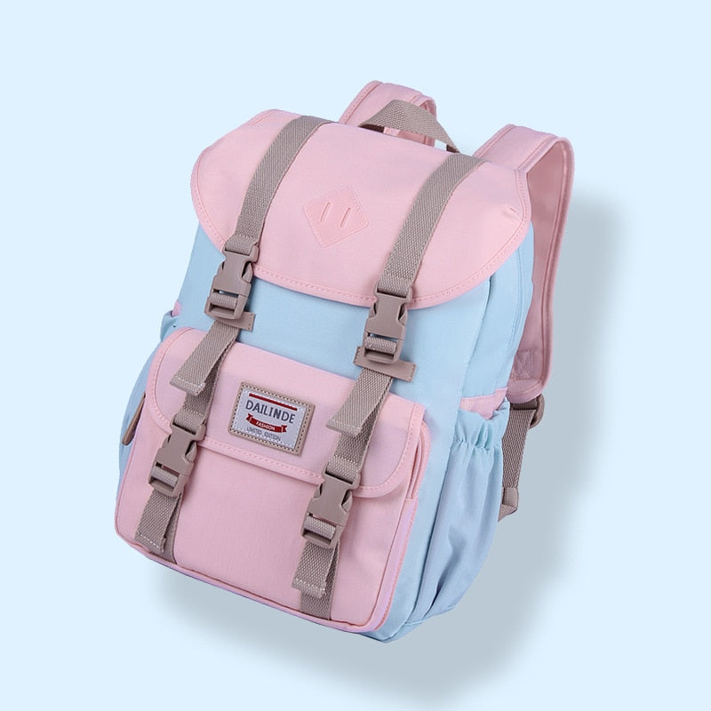 Unisex model wearing a lightweight, versatile travel backpack, ideal for daily commutes & adventures.