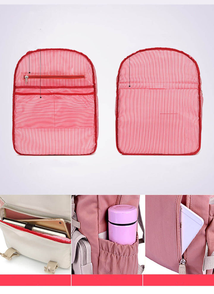 Durable multi-compartment travel backpack, packed for a trip, showing its versatile storage capacity.