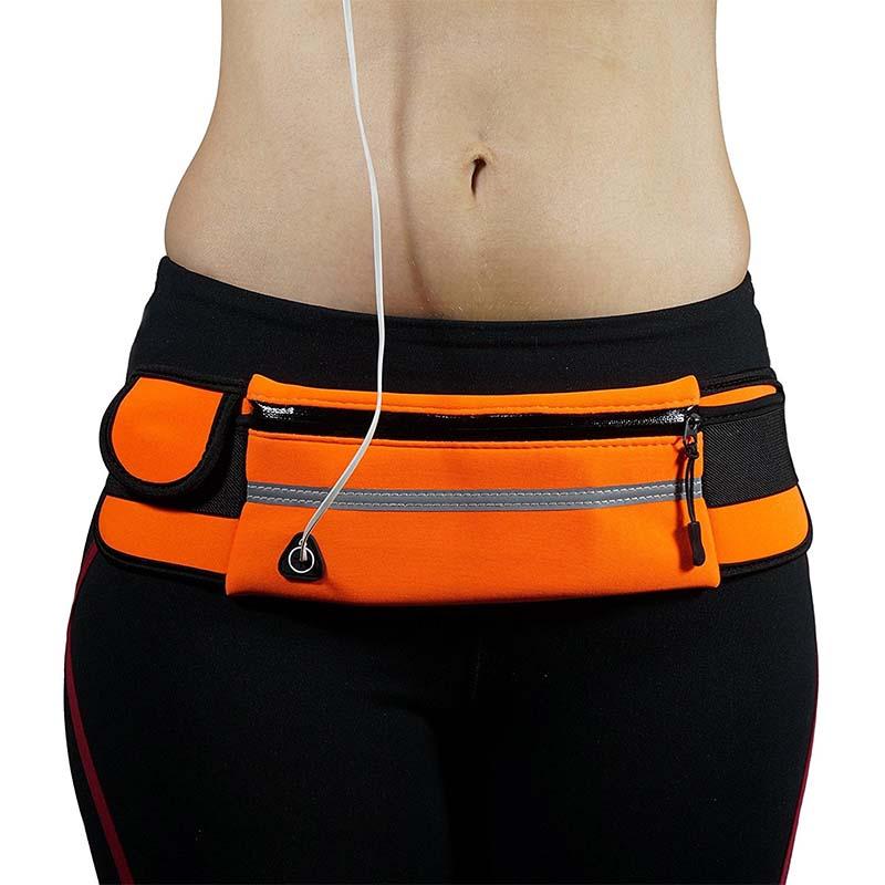 Unisex lightweight waterproof fitness waist pack with adjustable strap, ideal for running & sports.