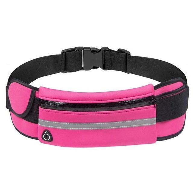Hiker with a lightweight waterproof hiking pack/running belt, ideal for essentials.