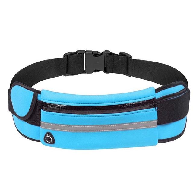Stay dry with this lightweight waterproof fitness waist pack. Adjustable sports belt for hands-free workouts.