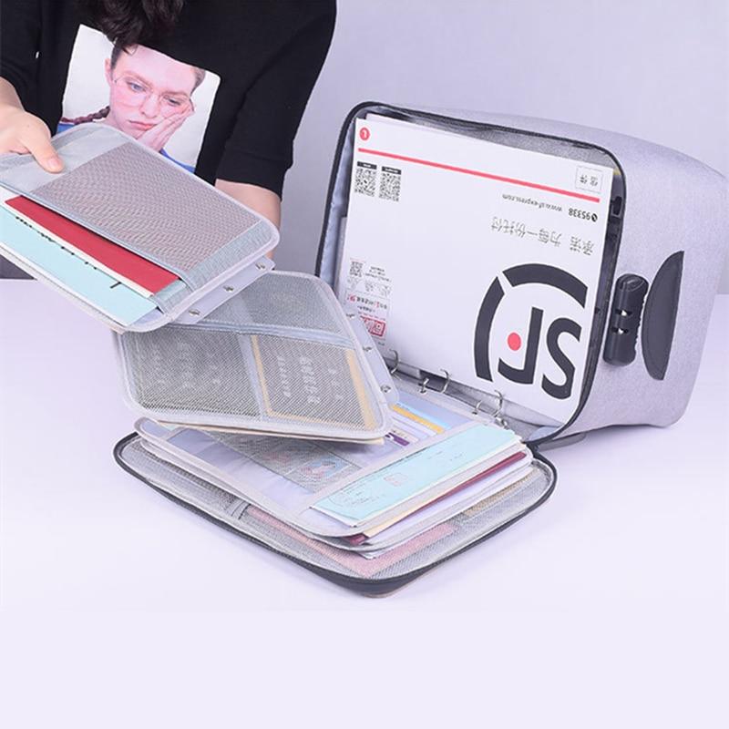 Unisex waterproof document organizer bag. Lockable case protects essential documents & valuables.