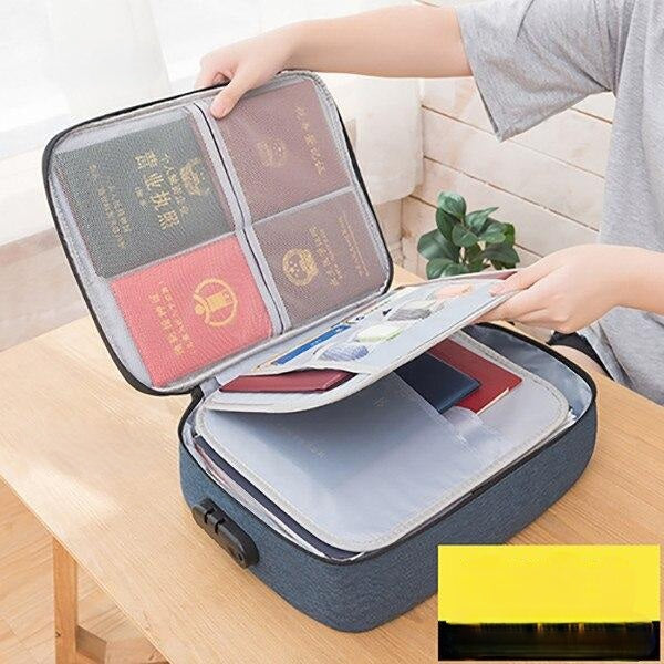 Durable waterproof lockable document storage for critical documents. Ideal for travel security.