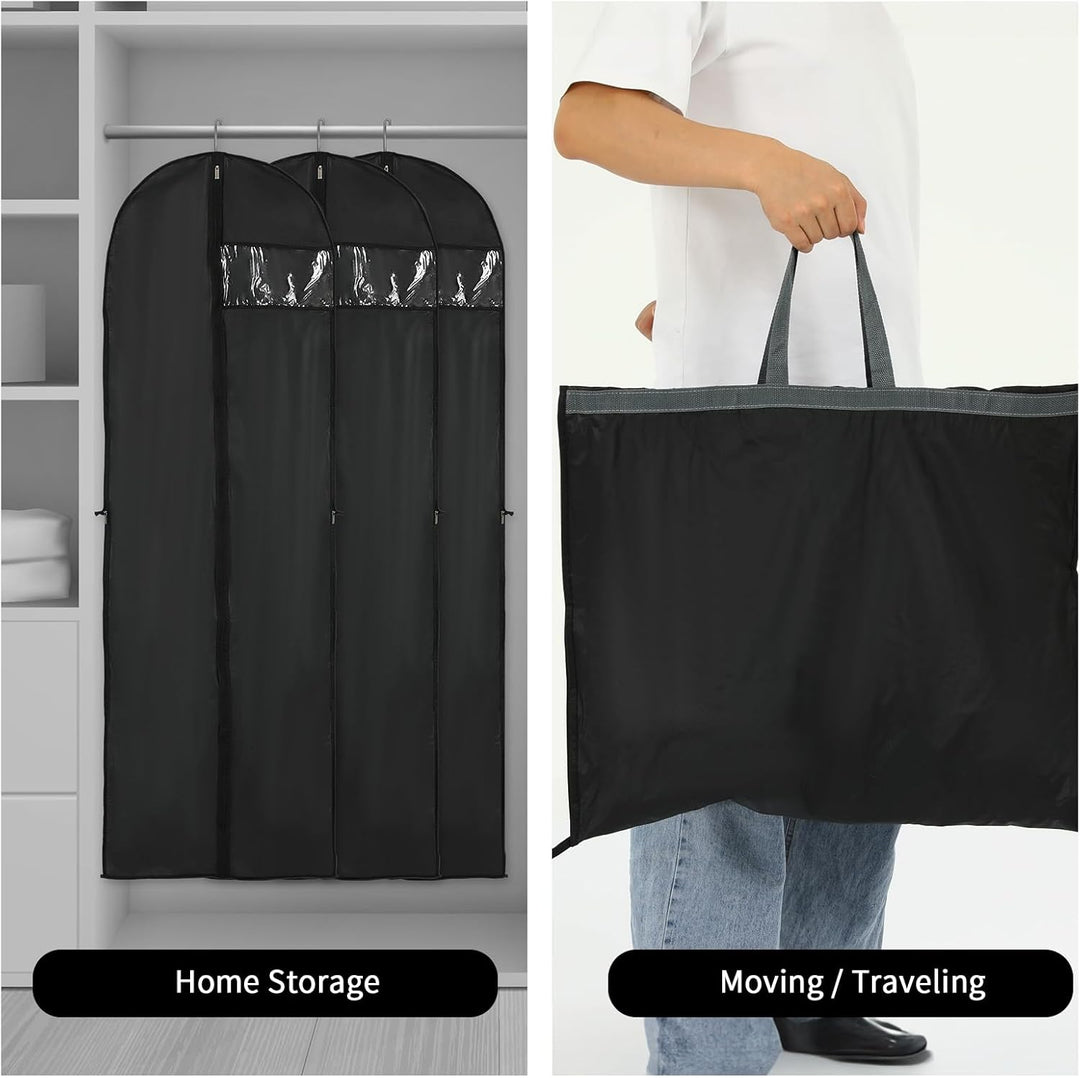 Wedding dress storage bag 2-pack. Long, breathable garment cover for bridal gowns & special occasion dresses.