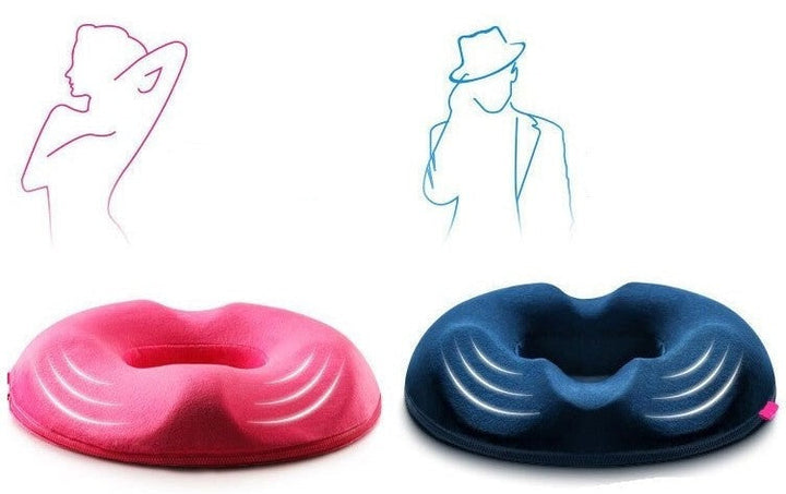Car seat cushion for coccyx & hemorrhoid pain relief. Memory foam support for long, comfortable drives.