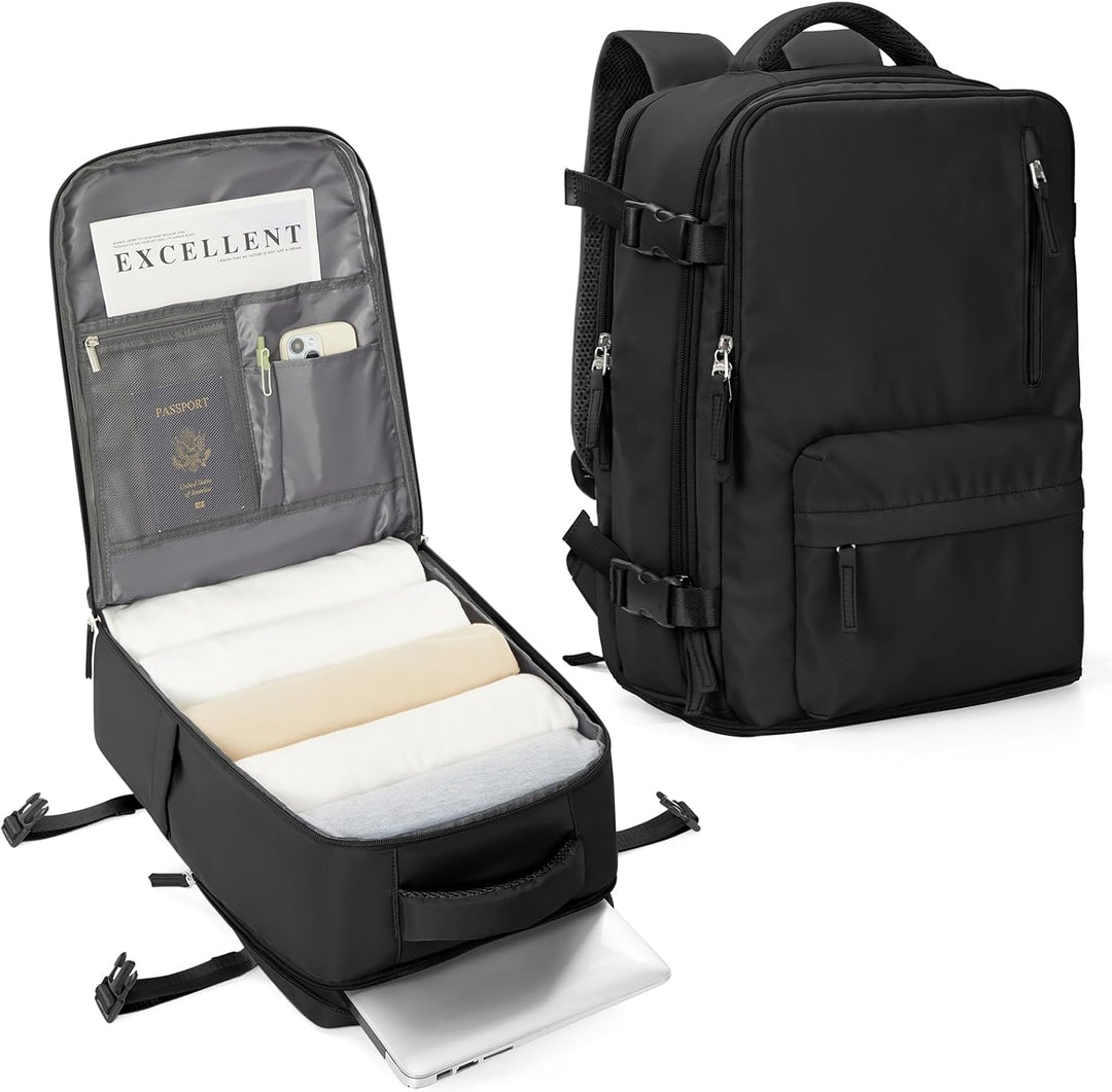 Sleek unisex multi-compartment laptop bag with an adjustable shoulder strap, ideal for commuters.