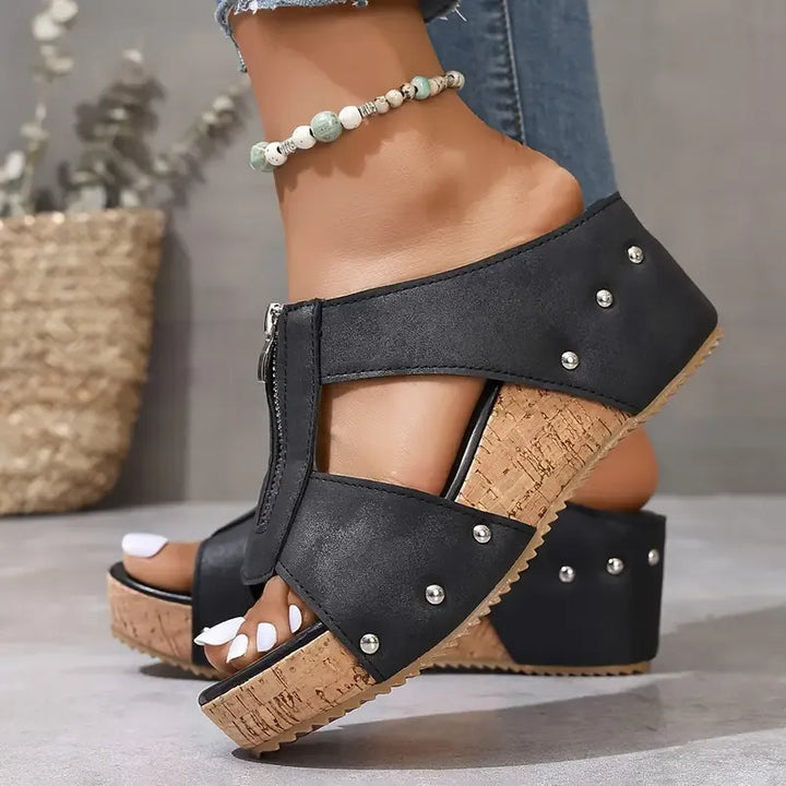 Top down view of unisex orthopedic sandals, emphasizing the comfortable and supportive footbed.