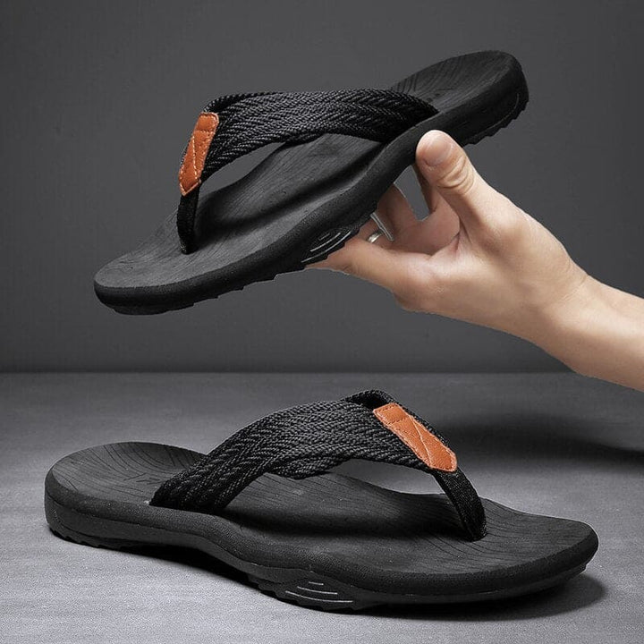 Orthopedic arch support slippers, providing gentle pain relief and casual style.