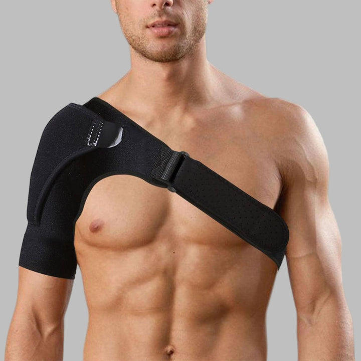 Unisex orthopedic shoulder brace for injury recovery, providing adjustable support for pain relief
