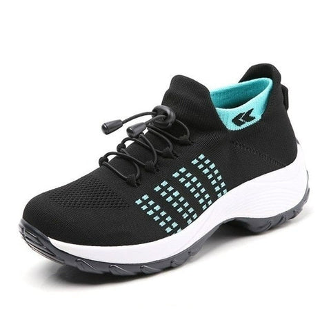 Lightweight unisex walking shoes in stretch knit fabric, ideal for comfort and casual wear