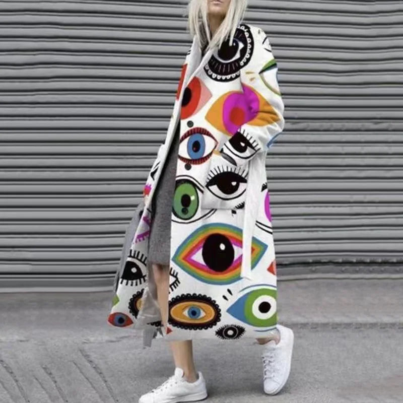 Modern oversized coat, a stylish and comfortable unisex jacket perfect for layering.