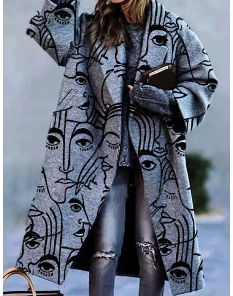 Comfortable oversized jacket, a chic and modern unisex coat for stylish layering.