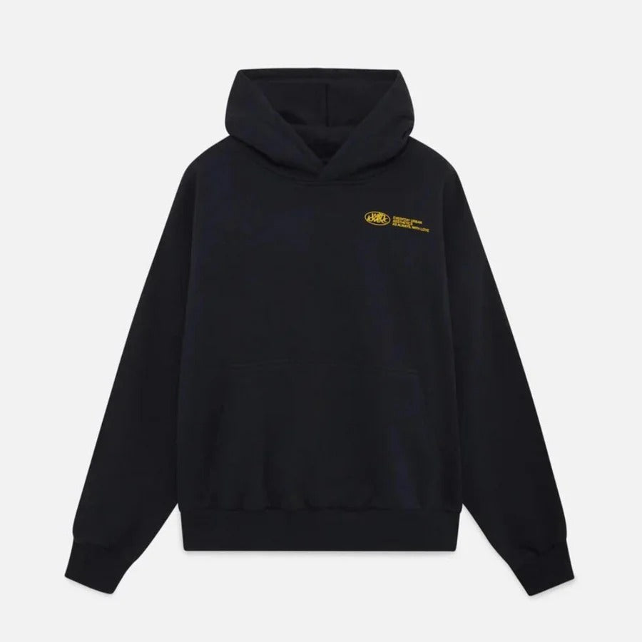 Urban style unisex hoodie, an oversized pullover with a fashionable slogan print. Casual and comfortable.