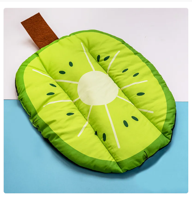 Keep your pet cool & comfortable all summer long with this washable fruit pet bed mat.