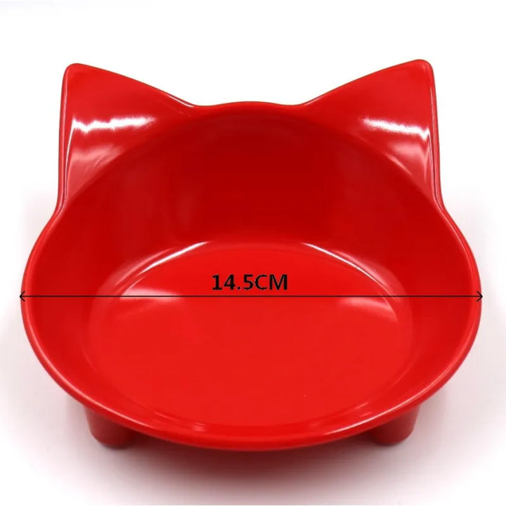 Cute cat ear animal dish for pets. Essential, durable, easy-clean pet food bowl for cats, dogs, kittens, & puppies.