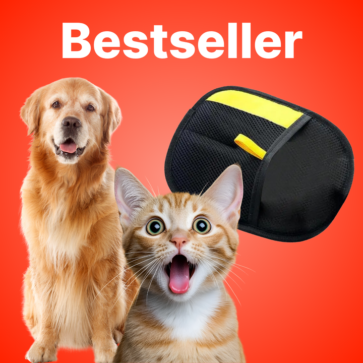 Unisex pet hair remover glove for efficient fur removal from pets, furniture, and home surfaces.