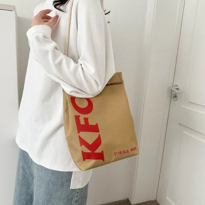 Playful fast food school bag, a trendy & unique gift for students and anyone seeking daily fun.