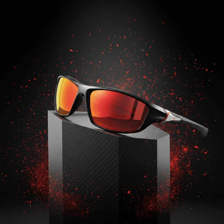 Unisex Polarised Sunglasses, black frame, UV400 protection for reduced glare & clear vision.