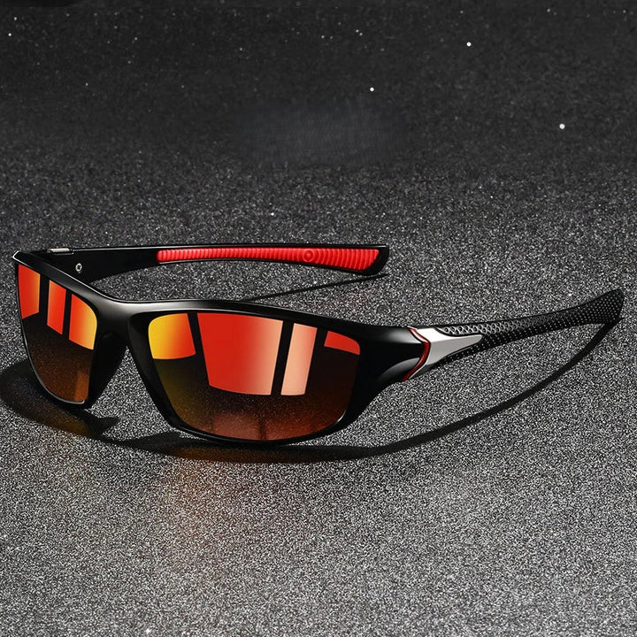 Side view: Unisex day & night glasses, comfortable fit, UV400 polarised lenses.