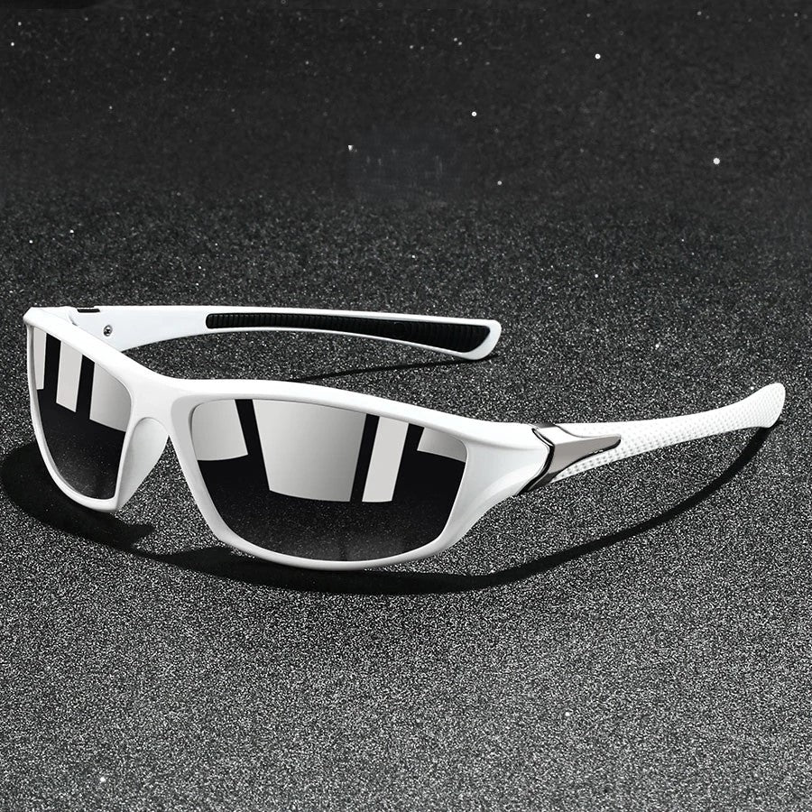 Unisex sunglasses with secure fit, polarised & UV400 protection for active lifestyles.