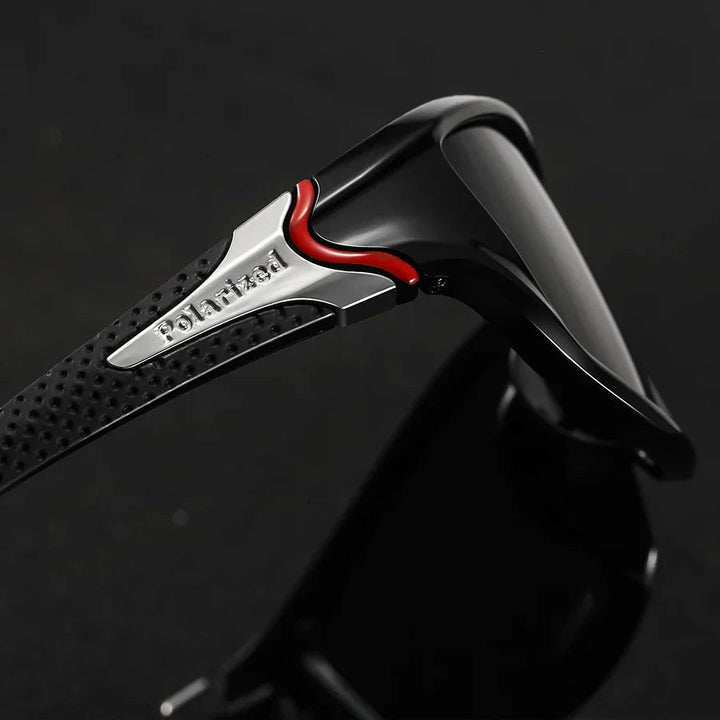 Front view: Unisex polarised sunglasses, sleek design, essential UV400 eye protection.